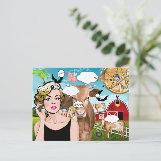 Het roddels Briefkaart (Staand voorkant)