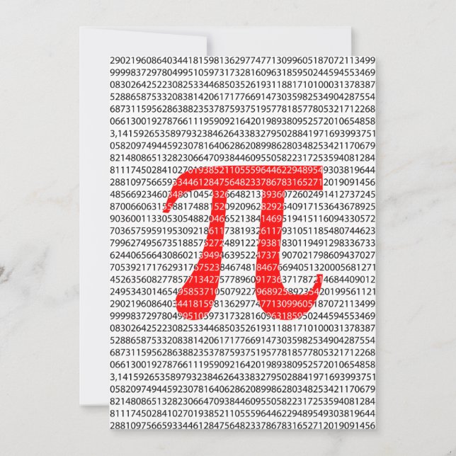 Het rode Aantal pi is een wiskundig constant symbo (Voorkant)
