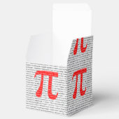 Het rode Aantal pi is een wiskundig constant symbo Bedankdoosjes (Geopend)