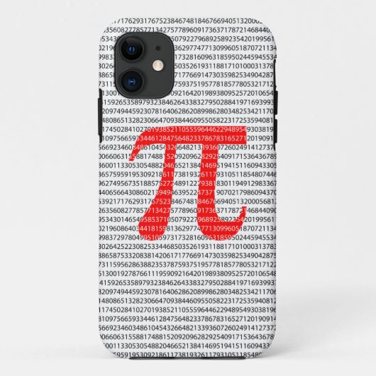 Het rode Aantal pi is een wiskundig constant symbo Case-Mate iPhone Case (Achterkant)