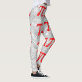 Het rode Aantal pi is een wiskundig constant symbo Leggings (Rechts)