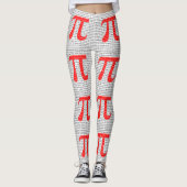 Het rode Aantal pi is een wiskundig constant symbo Leggings (Voorkant)