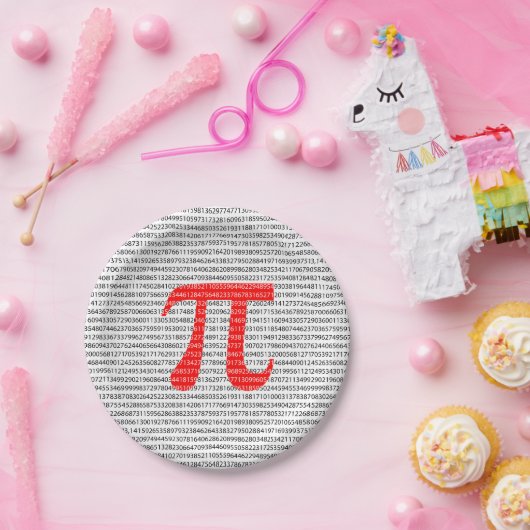 Het rode Aantal pi is een wiskundig constant symbo Papieren Bordje (Feest)