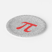 Het rode Aantal pi is een wiskundig constant symbo Papieren Bordje (Gekanteld)