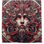 Het rode album Shower Curtain Douchegordijn (Voorkant)