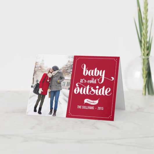 Het rode Baby het is Koud buiten de Kaart van de (Voorkant)