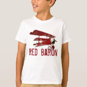 Het "Rode Baron"-vliegtuig T-shirt (Voorkant)