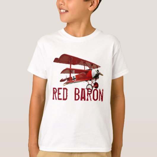 Het "Rode Baron"-vliegtuig T-shirt (Voorkant)