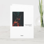 Het rode Berijdende Wenskaart van Halloween van de Kaart (Achterkant)