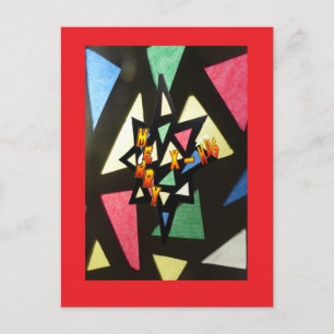 Het Rode Briefkaart van de Ster van Kerstmis van