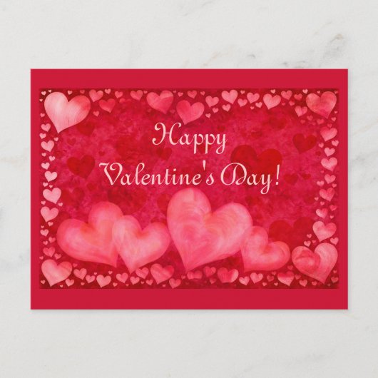 Het rode Briefkaart van de Valentijnsdag (Voorkant)