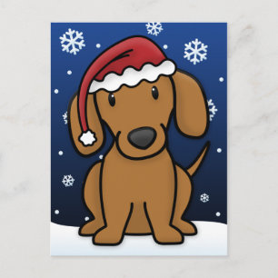 (Het Rode) Briefkaart van Kerstmis van de Tekkel