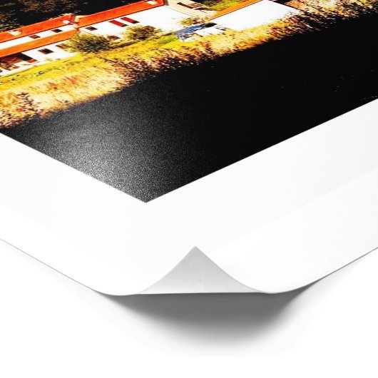 Het rode dak foto afdruk (Hoek)