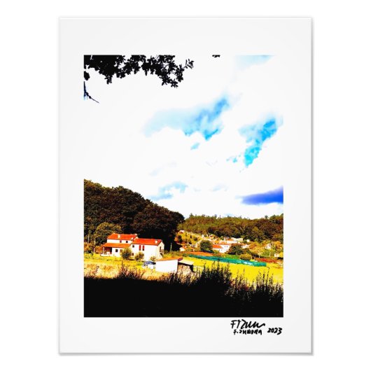 Het rode dak foto afdruk (Voorkant)