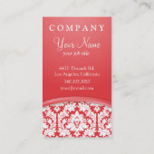 Het Rode Damast van de papaver Visitekaartje (Achterkant)