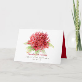 Het rode de kunsthuwelijk van de waratahbloem kaart