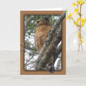 Het rode De steel verwijderde van Wenskaart van de Kaart (Gele Bloem)