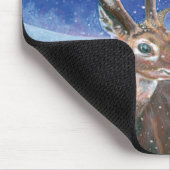 Het rode Deer Cervus elaphus en het winterlandscha Muismat (Hoek)