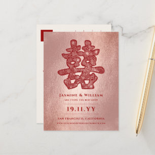 Het rode Dubbele Gematigd sparen het Briefkaart va