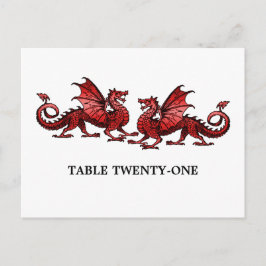 Het rode Elegante Briefkaart van het Aantal van de