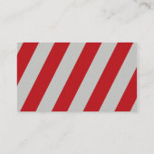 Het rode en Grijze Patroon van de Strepen van het Visitekaartje (Achterkant)