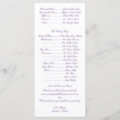 Het rode en Paarse Programma van het Bladontwerp H Programmakaart (Achterkant)