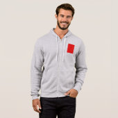 Het rode en witte patroon. hoodie (Voorkant volledig)