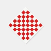 Het rode en Witte Patroon van de Controleur Servetten (Hoek)