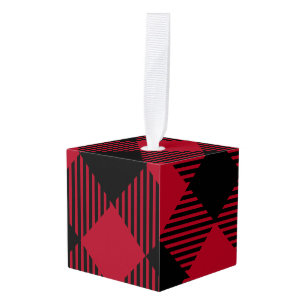 Het rode en Zwarte Patroon van de Plaid van de Decoratie