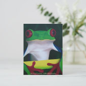 Het rode Eyed Briefkaart van de Kikker van de Boom (Staand voorkant)