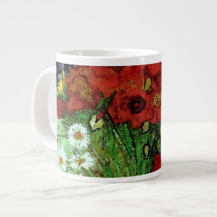 Het rode Fine Art. van Papavers & Daisies Van Gogh Grote Koffiekop