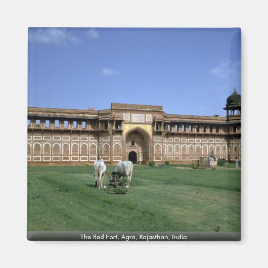 Het Rode Fort, Agra, Rajasthan, India Magneet (Voorkant)