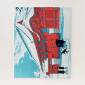 Het Rode Gate van Hongo in Sneeuw door Hiroaki Tak Legpuzzel (Verticaal)