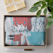 Het Rode Gate van Hongo in Sneeuw door Hiroaki Tak Tissuepapier (Geschenk)