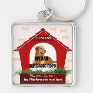 Het rode Gedenkteken van het Huisdier van het Huis Sleutelhanger
