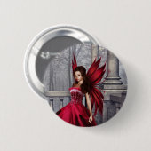 Het Rode Glamour Fairy Ronde Button 5,7 Cm (Voorkant /achterkant)