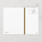 Het rode Green Fleur DE Lis Tile Briefkaart van de (Achterkant)