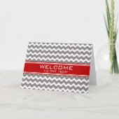 Het rode Grijze Onthaal van de Werknemer van de Kaart (Voorkant)