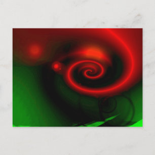 Het rode Groene Abstracte Schilderen Briefkaart