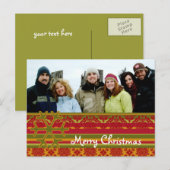 Het rode Groene Briefkaart van Kerstmis van het (Voorkant / Achterkant)