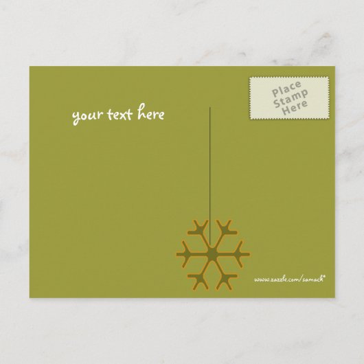 Het rode Groene Briefkaart van Kerstmis van het (Achterkant)