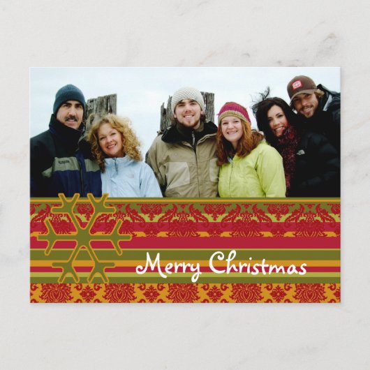 Het rode Groene Briefkaart van Kerstmis van het (Voorkant)
