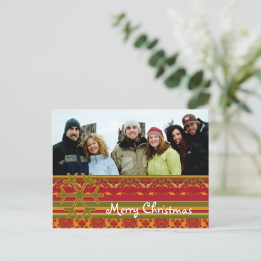 Het rode Groene Briefkaart van Kerstmis van het (Staand voorkant)