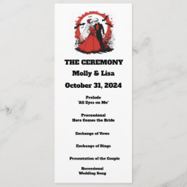 Het rode Halloween programma Programmakaart