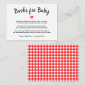 Het Rode Hart brengt een boek Baby shower Informatiekaartje (Voorkant / Achterkant)