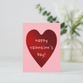 Het rode hart van de Valentijnsdag Feestdagenkaart (Staand voorkant)