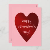 Het rode hart van de Valentijnsdag Feestdagenkaart (Voorkant / Achterkant)