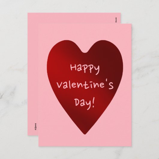 Het rode hart van de Valentijnsdag Feestdagenkaart (Voorkant / Achterkant)