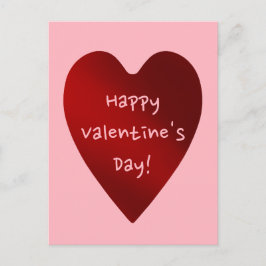 Het rode hart van de Valentijnsdag Feestdagenkaart
