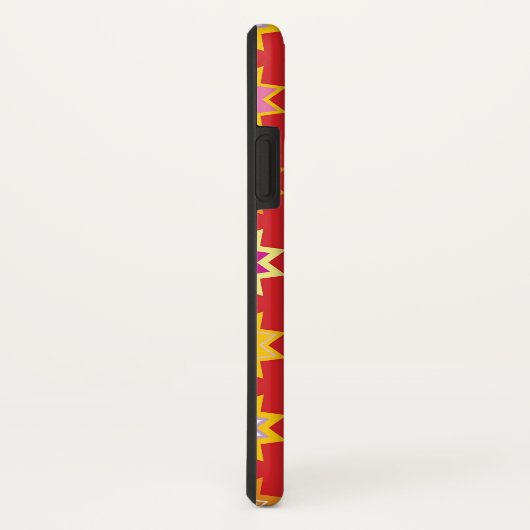 Het rode Hoesje van de Telefoon van het Patroon (Achterkant / rechts)